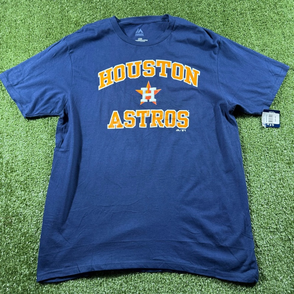 George Navy and Orange Astros Tag Tee